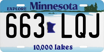 MN license plate 663LQJ