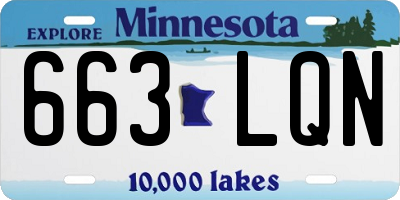 MN license plate 663LQN