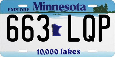 MN license plate 663LQP