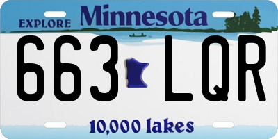MN license plate 663LQR