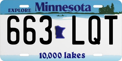 MN license plate 663LQT