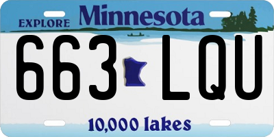 MN license plate 663LQU