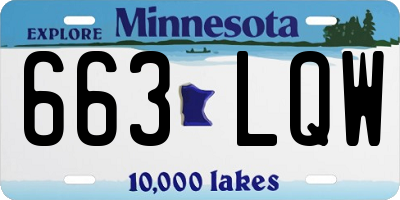 MN license plate 663LQW