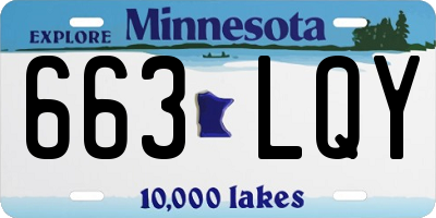 MN license plate 663LQY