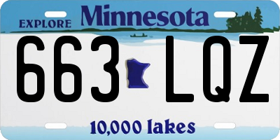 MN license plate 663LQZ