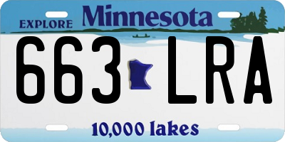 MN license plate 663LRA