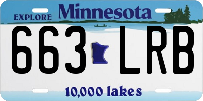 MN license plate 663LRB