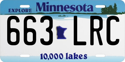 MN license plate 663LRC