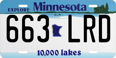 MN license plate 663LRD