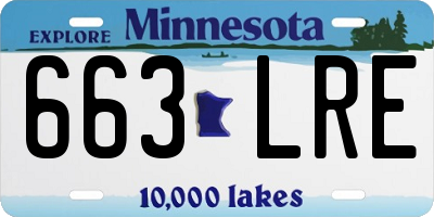 MN license plate 663LRE