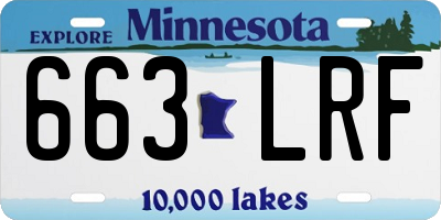 MN license plate 663LRF
