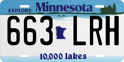 MN license plate 663LRH