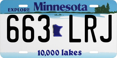 MN license plate 663LRJ