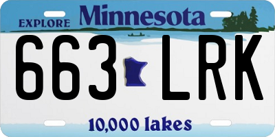 MN license plate 663LRK