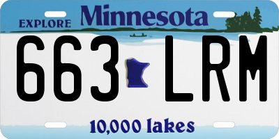 MN license plate 663LRM