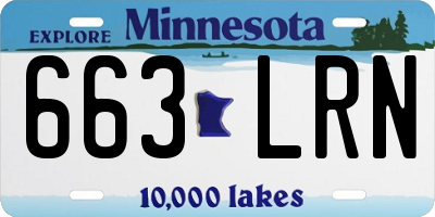 MN license plate 663LRN