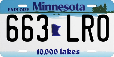 MN license plate 663LRO
