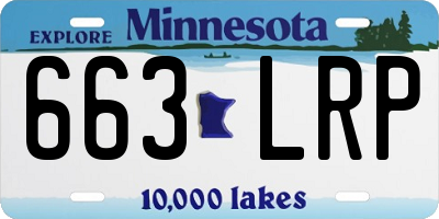 MN license plate 663LRP