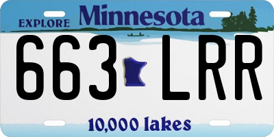 MN license plate 663LRR