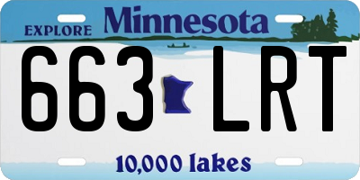 MN license plate 663LRT