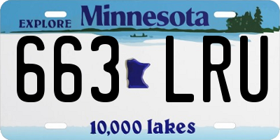 MN license plate 663LRU