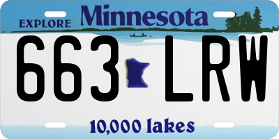 MN license plate 663LRW