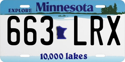 MN license plate 663LRX