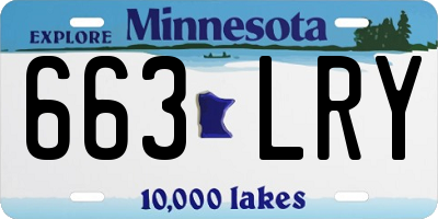 MN license plate 663LRY