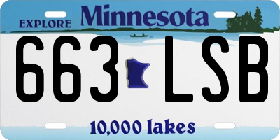 MN license plate 663LSB