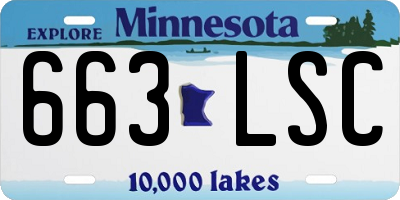 MN license plate 663LSC