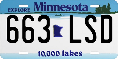 MN license plate 663LSD