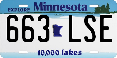 MN license plate 663LSE