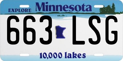 MN license plate 663LSG