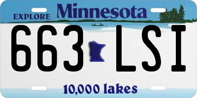 MN license plate 663LSI