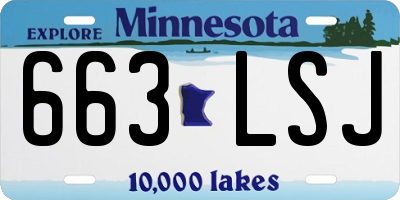 MN license plate 663LSJ