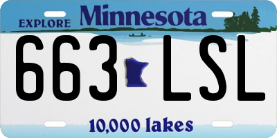 MN license plate 663LSL