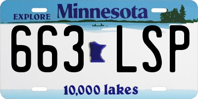 MN license plate 663LSP