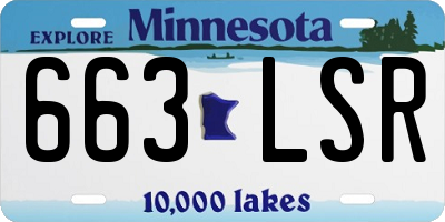 MN license plate 663LSR