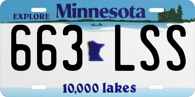 MN license plate 663LSS