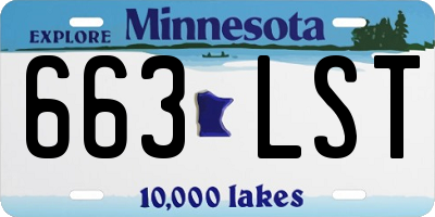 MN license plate 663LST