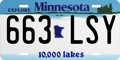 MN license plate 663LSY