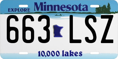 MN license plate 663LSZ