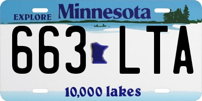 MN license plate 663LTA