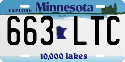 MN license plate 663LTC