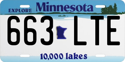 MN license plate 663LTE