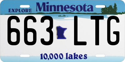 MN license plate 663LTG
