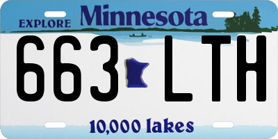 MN license plate 663LTH