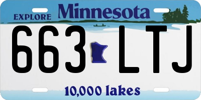 MN license plate 663LTJ