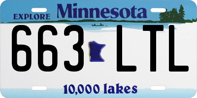 MN license plate 663LTL