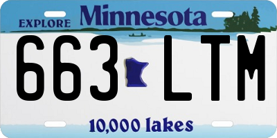 MN license plate 663LTM